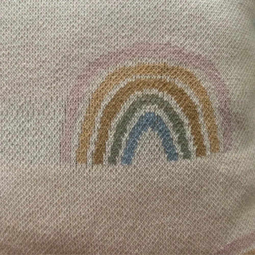 Boho Rainbow Throw Pillow 16x16 Square Colorful Nursery Decor Made in India